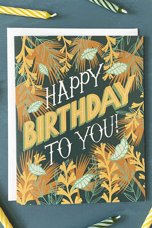 Botanical Birthday Card