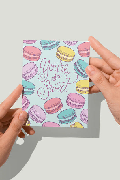 You're So Sweet French Macaron Card