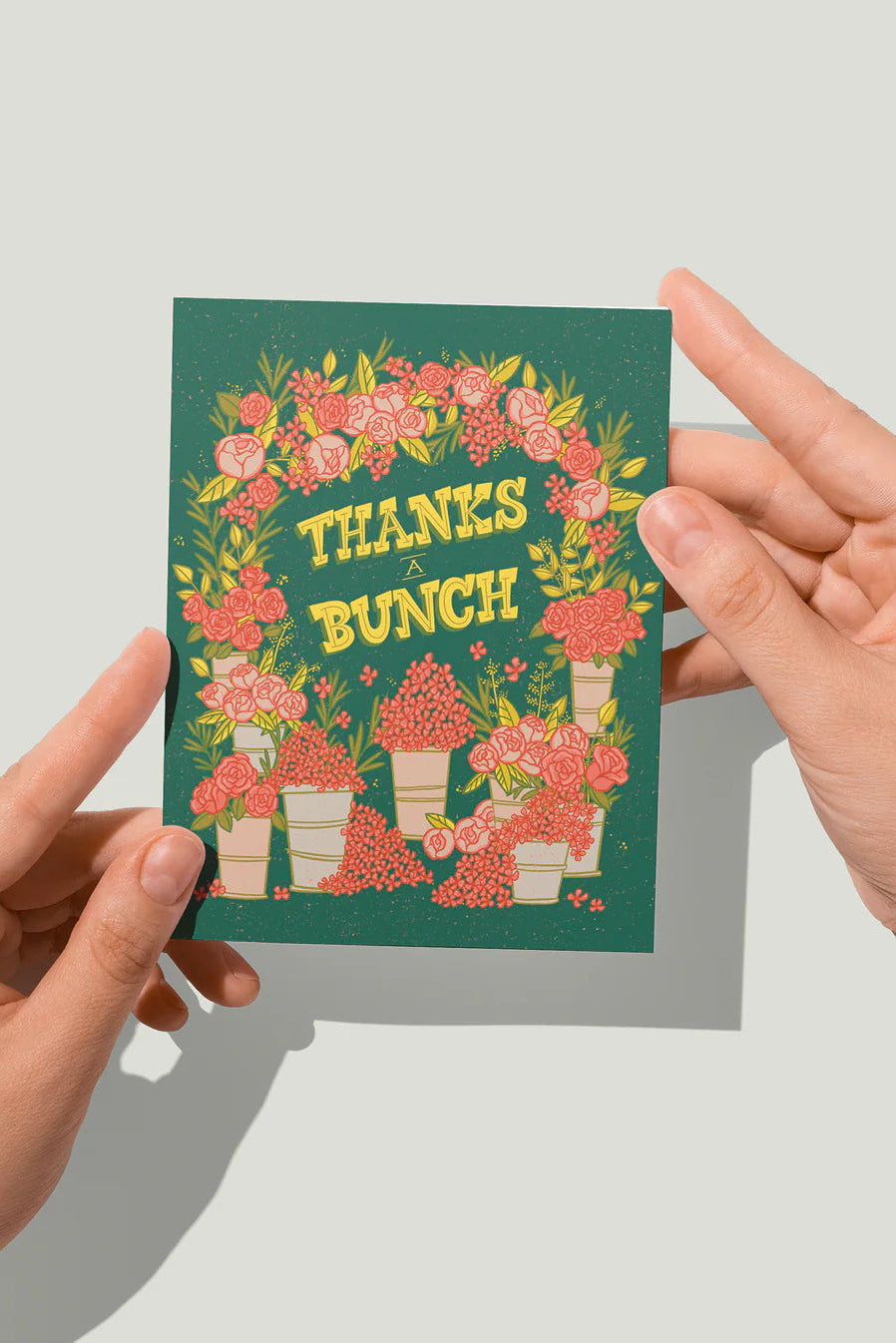 Thanks a Bunch Midcentury Floral Greeting Card