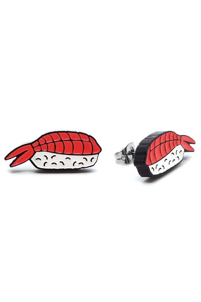 Lili0610 Shrimp Nigiri Stud Earrings