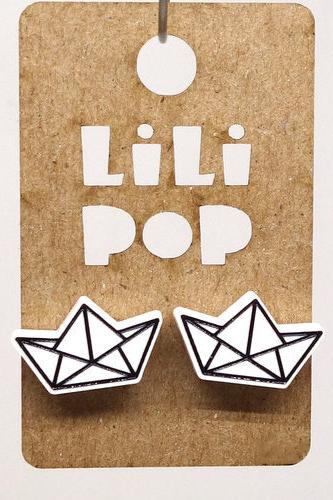 Lili0638 Paper Boat Earrings