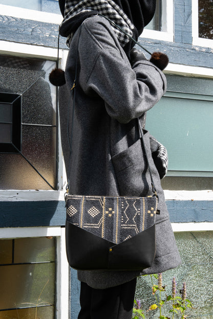 Woodstock Recycled Leather Shoulder Bag