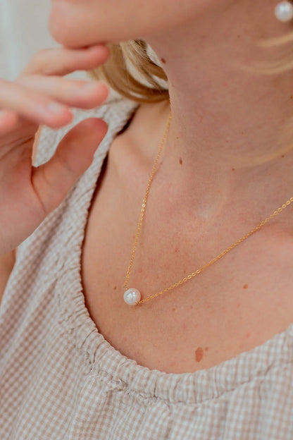 Rhea Single Stone Necklace 14K Gold Fill