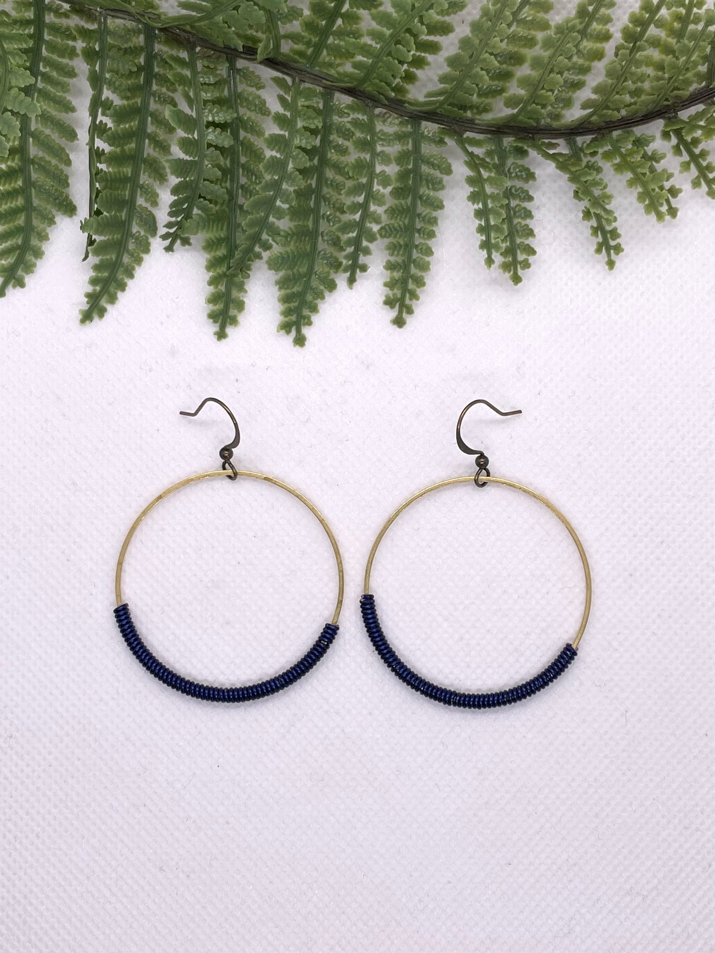 Uma Large Wire Wrapped Circle Earrings