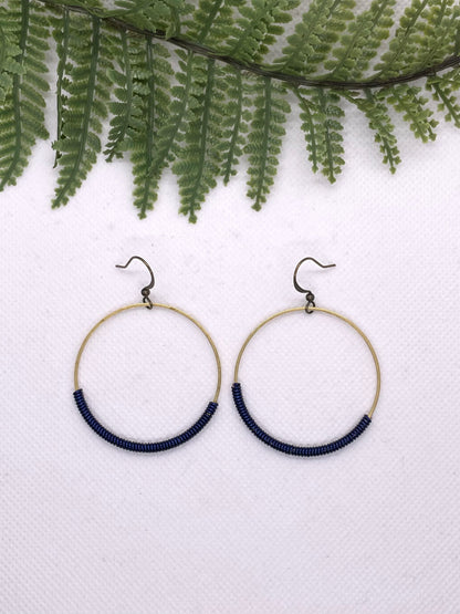 Uma Large Wire Wrapped Circle Earrings