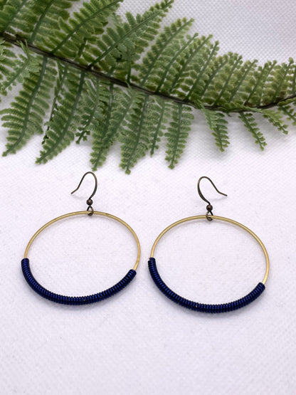 Uma Large Wire Wrapped Circle Earrings