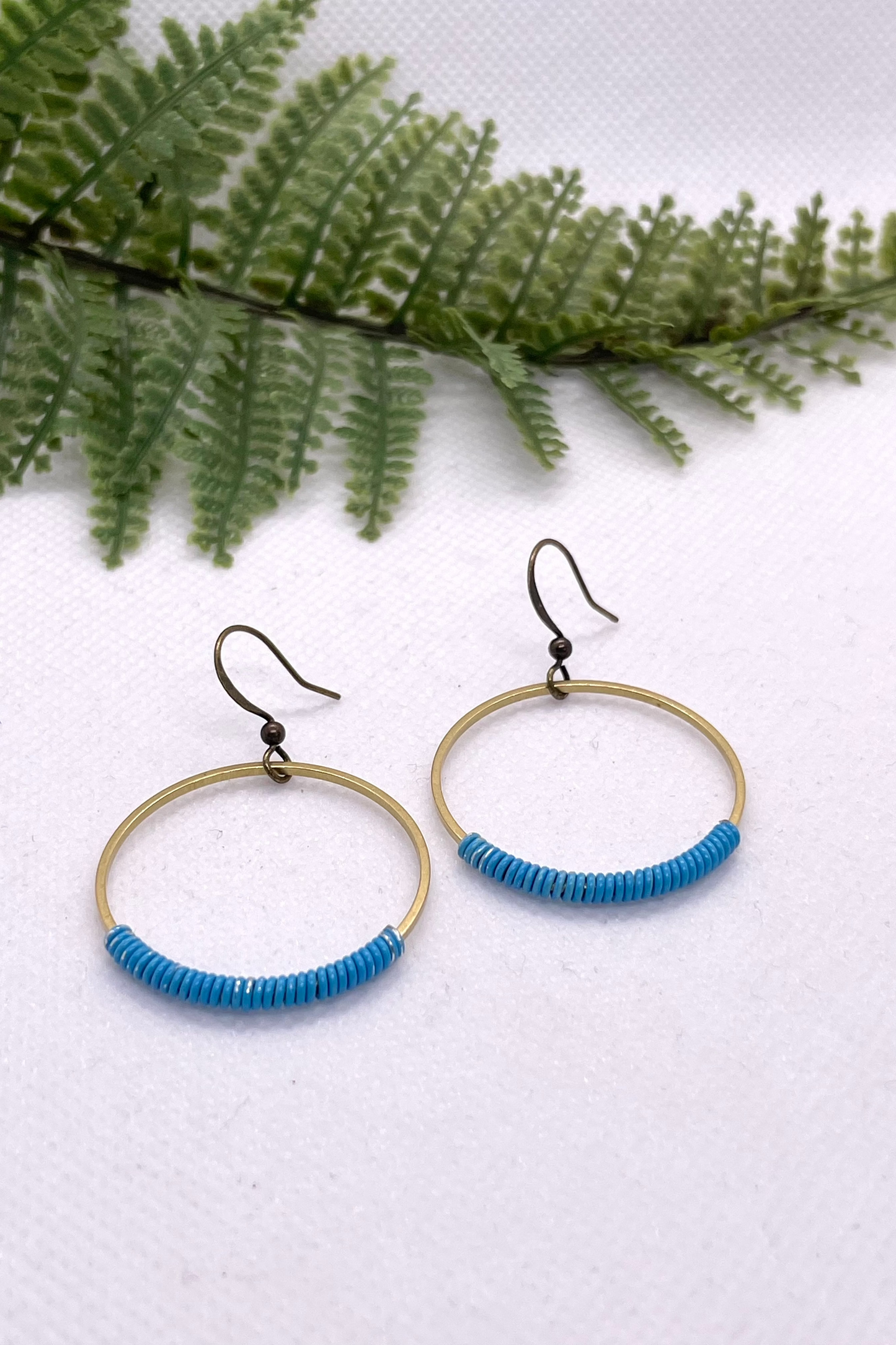 Uma Medium Wire Wrapped Circle Earrings