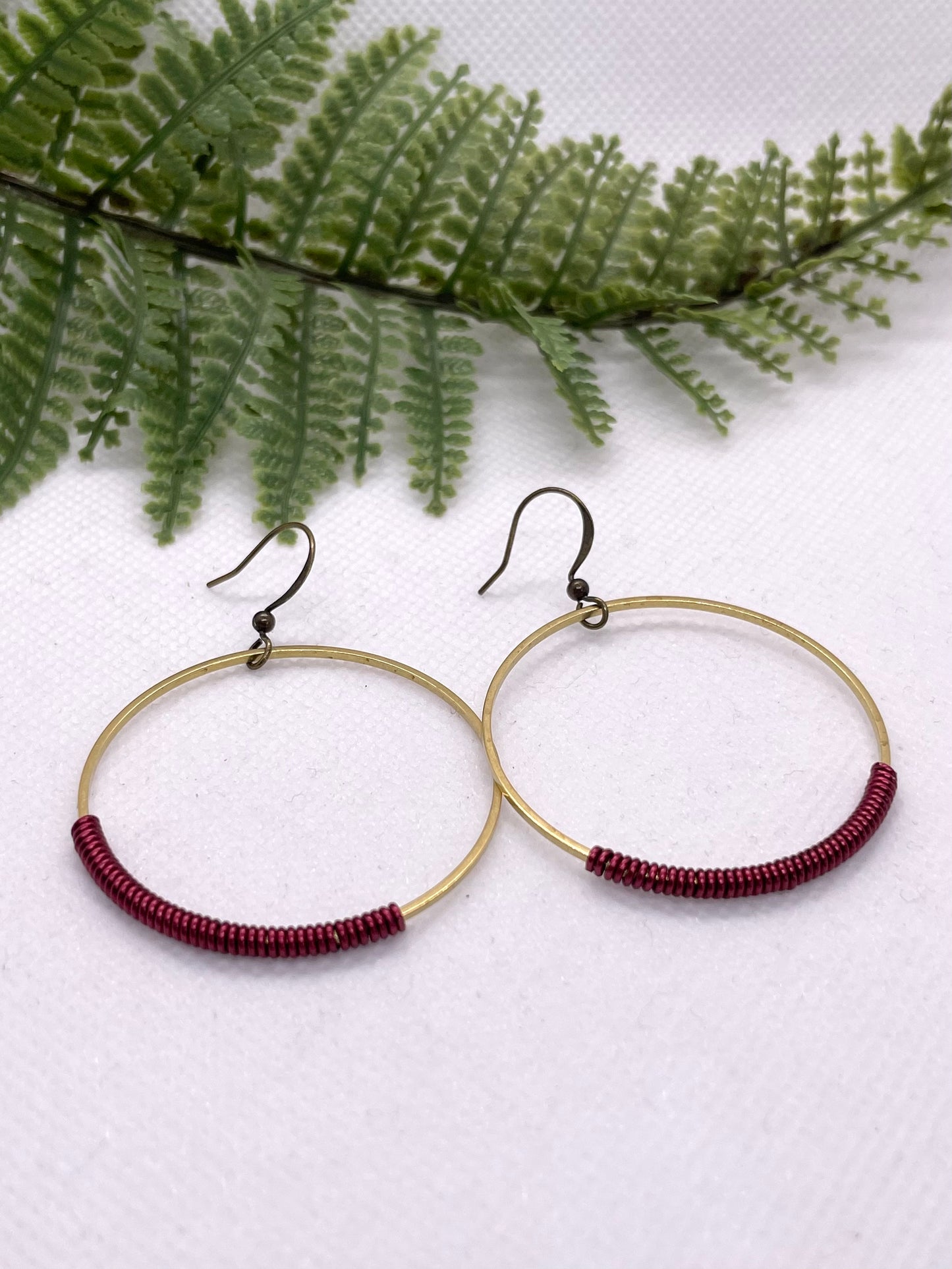 Uma Large Wire Wrapped Circle Earrings