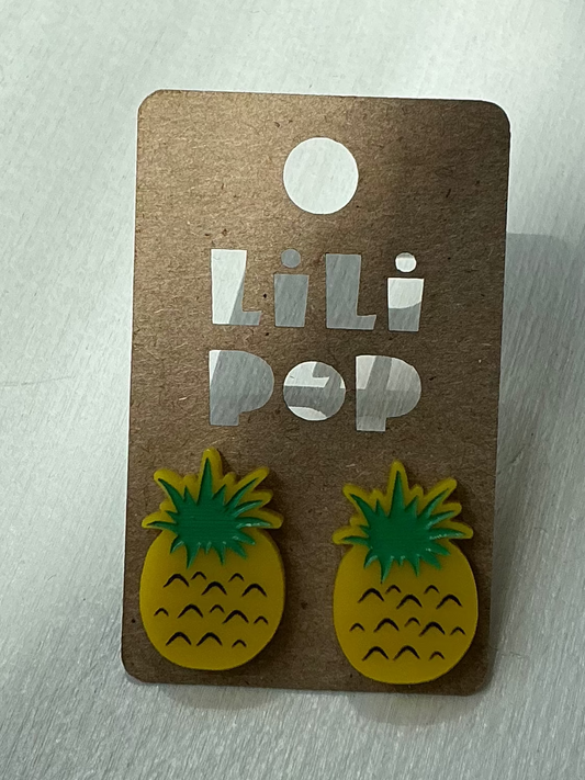 Lili0407 Pineapple Stud Earrings