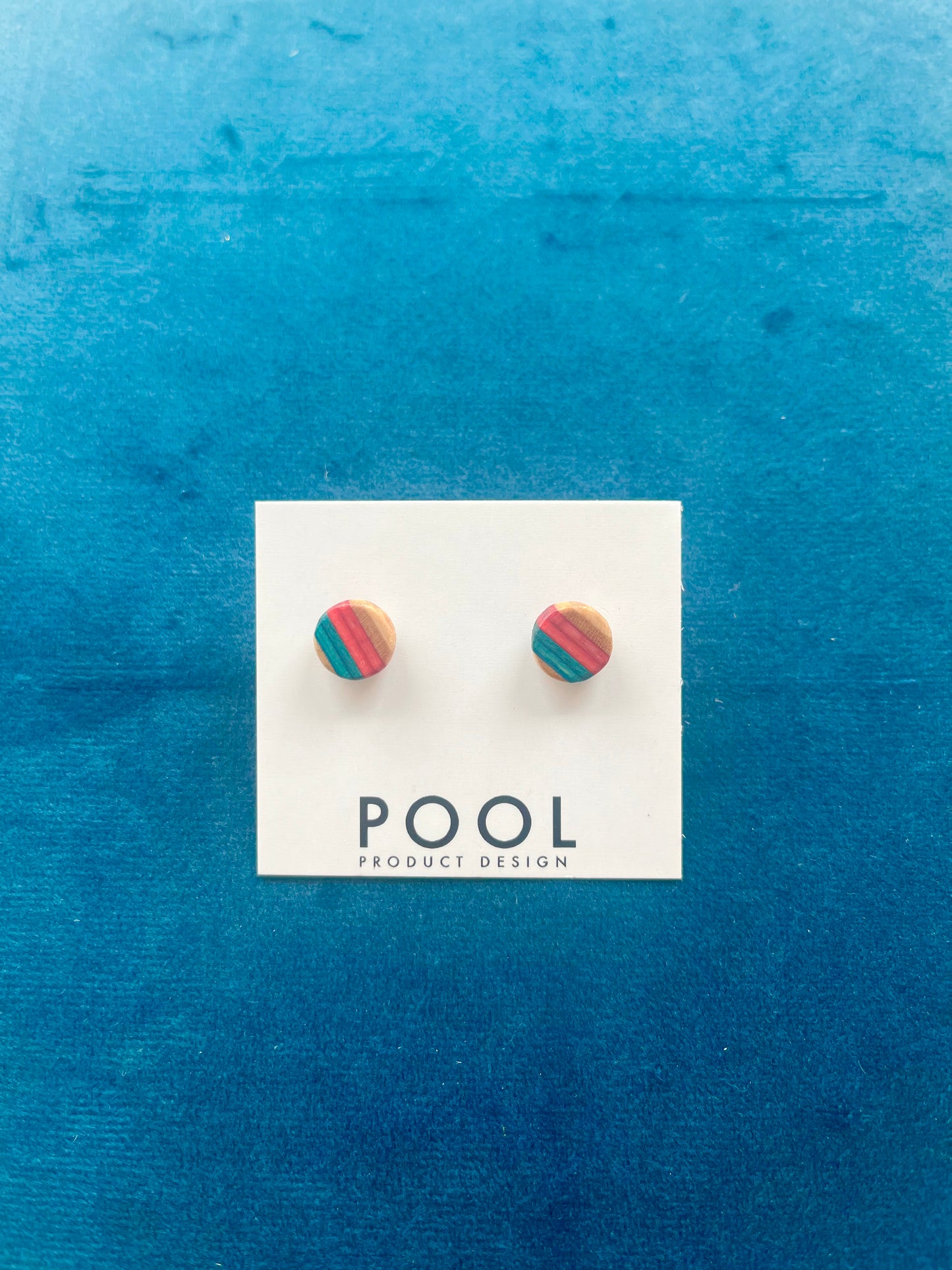 Small Round Repurposed Skateboard Stud Earrings