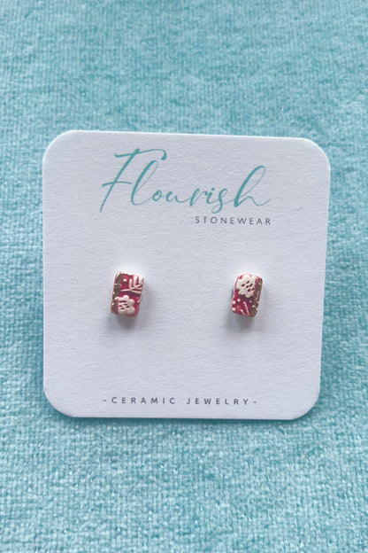Rectangle Imprint Studs