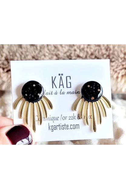 Ceramic Fireworks Jacket Stud Earrings