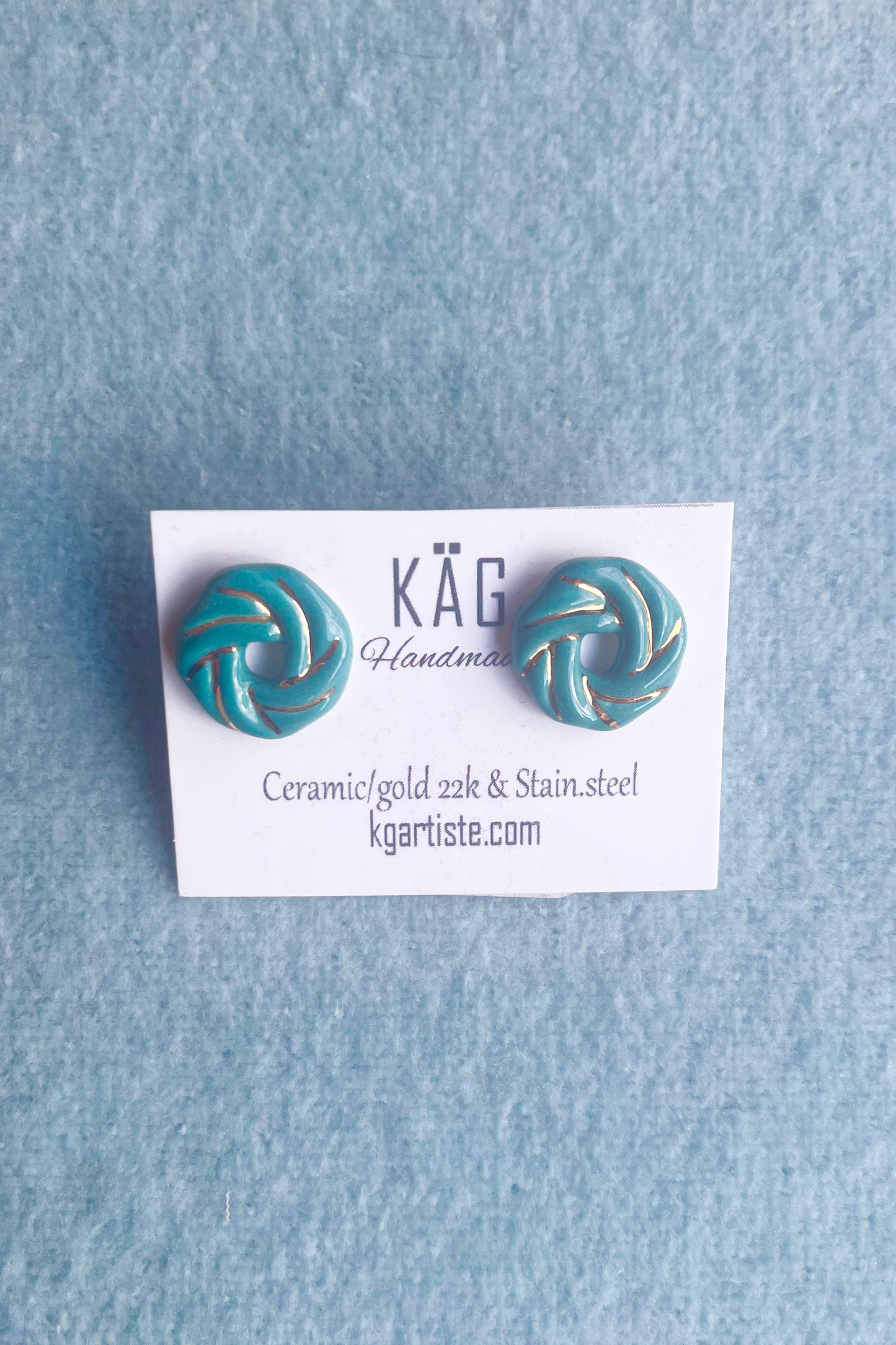 Ceramic Wreath Stud Earrings