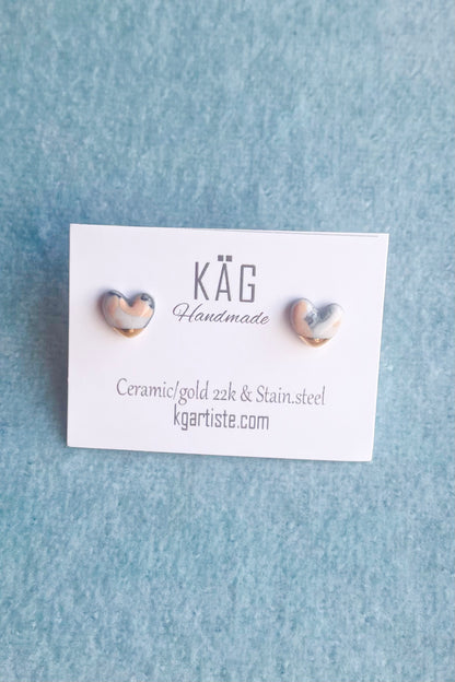 Heart Ceramic Earrings