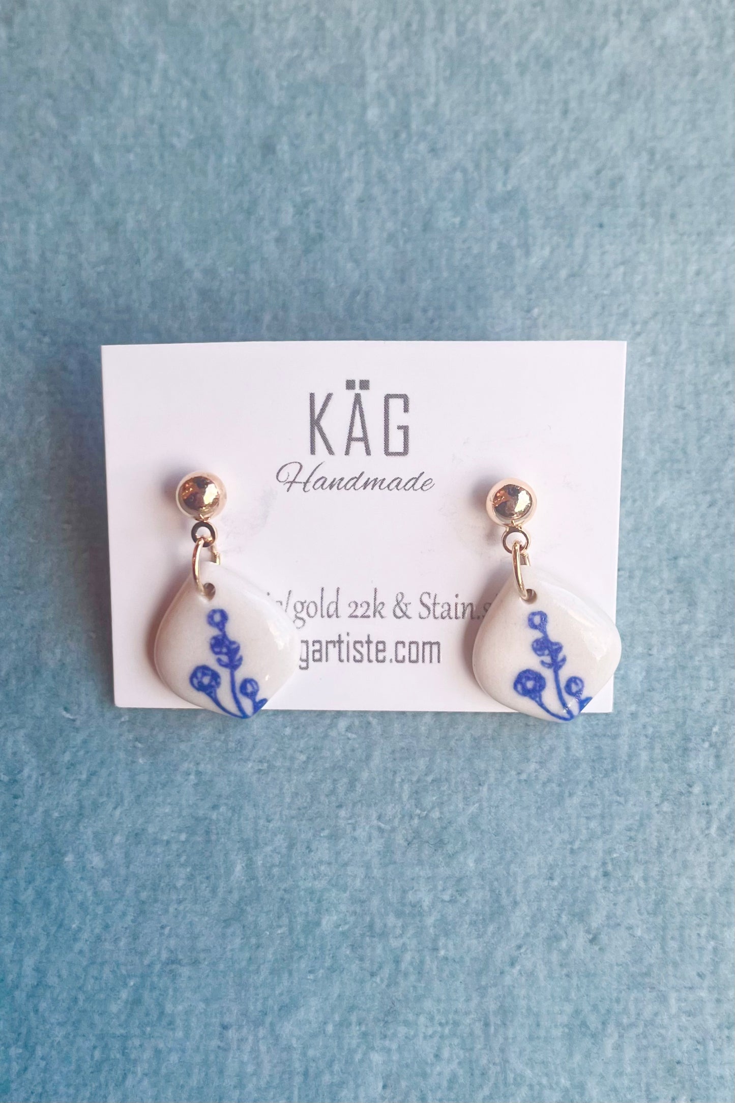 Art Sketch Ceramic Dangle Earrings