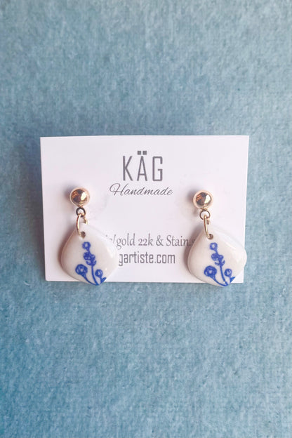 Art Sketch Ceramic Dangle Earrings