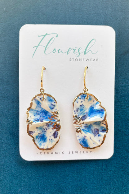 Petal Ceramic Dangle Earrings