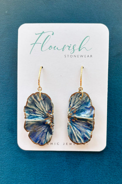 Petal Ceramic Dangle Earrings