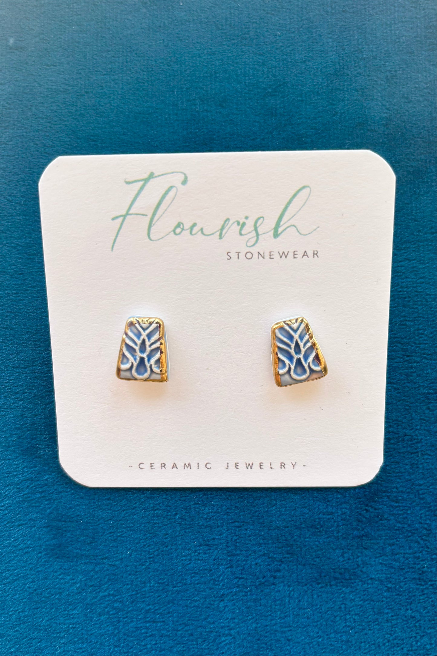 Rectangle Imprint Studs