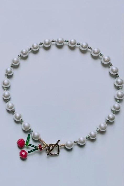 Cherry & Pearl Necklace