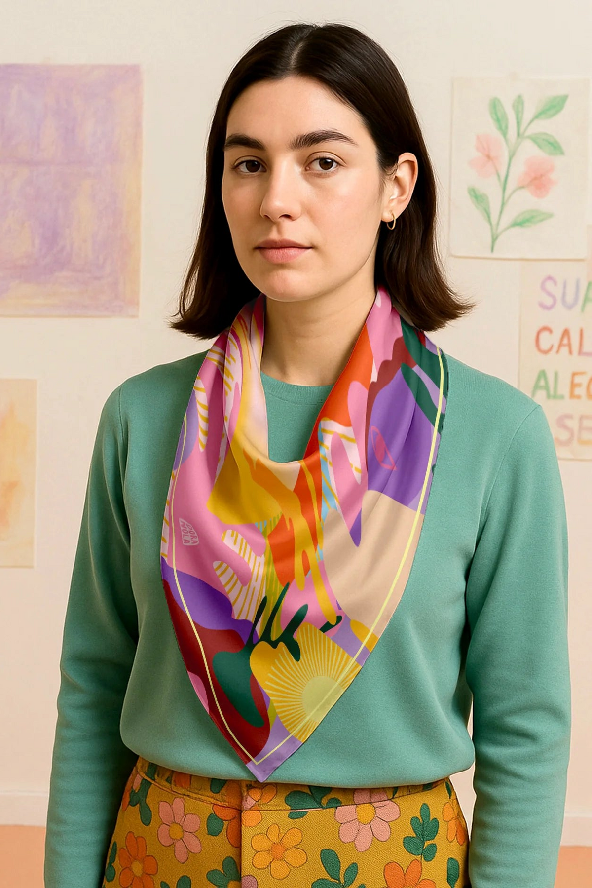 Pike Sun Silk Scarf 90