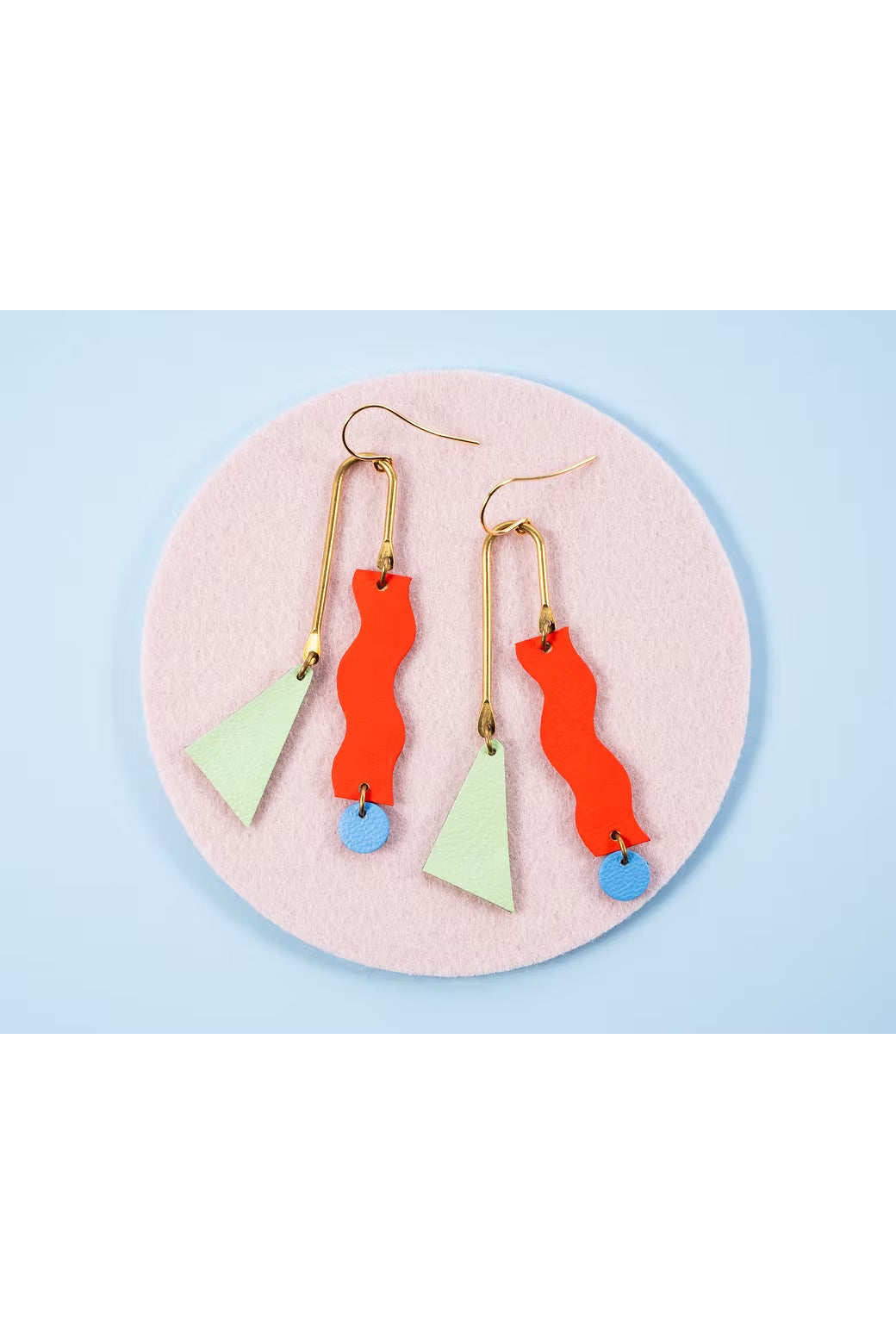 Asymmetrical Squiggle Mobile Earrings