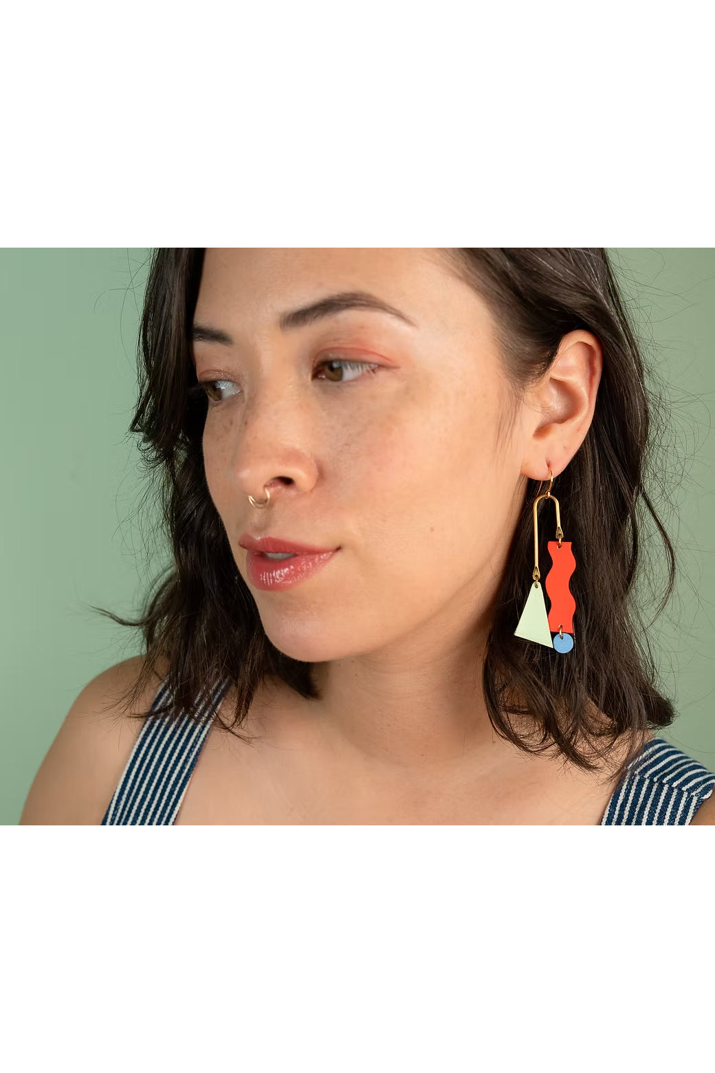Asymmetrical Squiggle Mobile Earrings