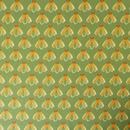 Bea Blouse by Mandala, Kiwi Fly fabric swatch