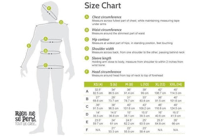 Rien ne se Perd Size Chart