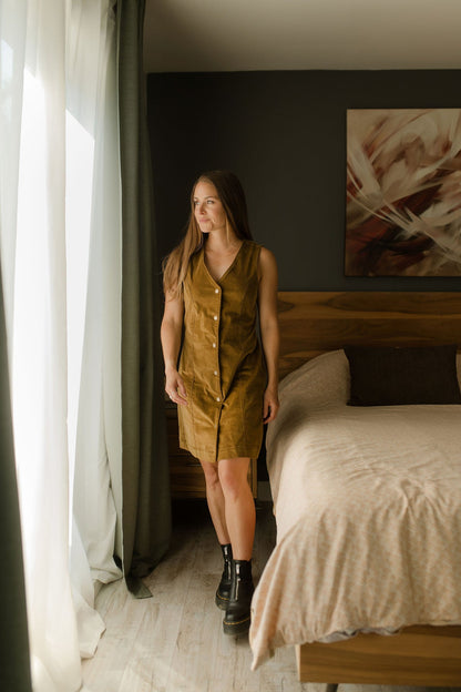 Tailored Corduroy Dress