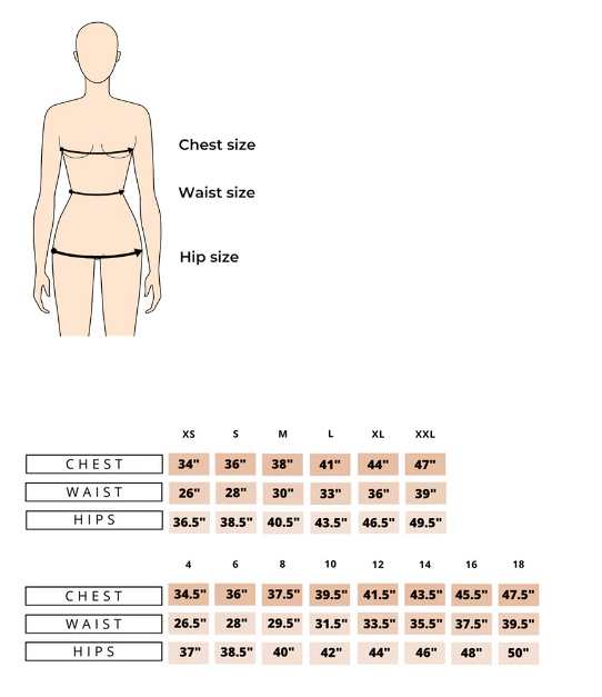 Melow Size Chart
