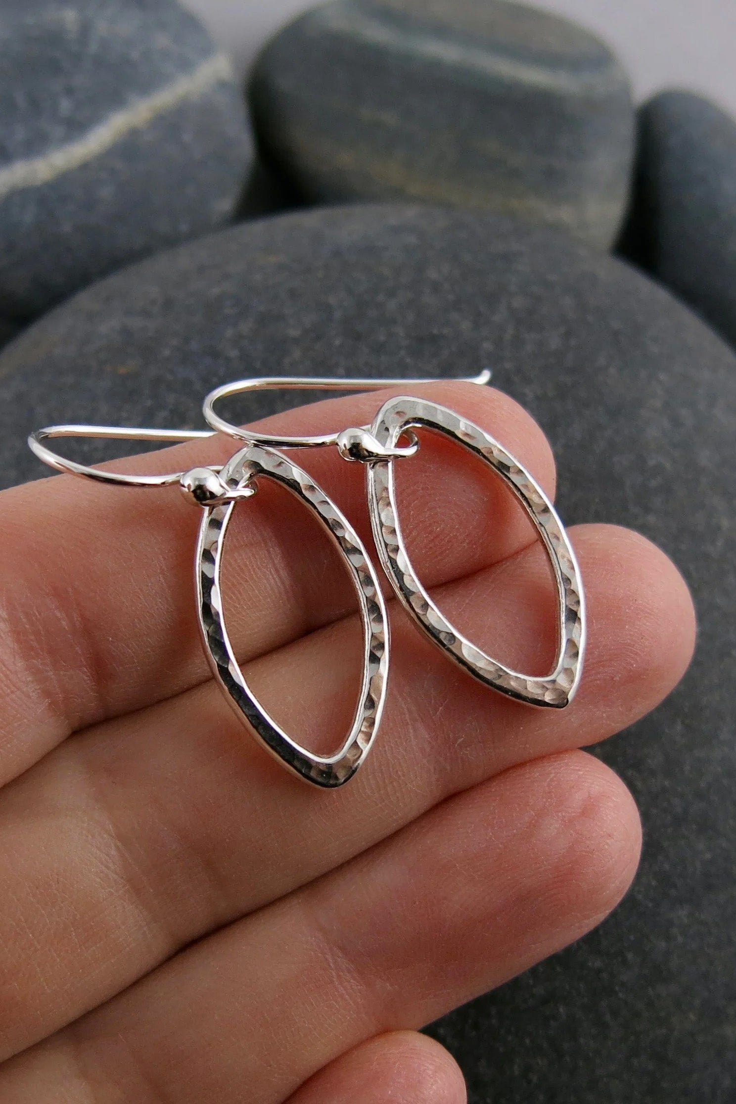 Leaf Earrings - Sterling Silver