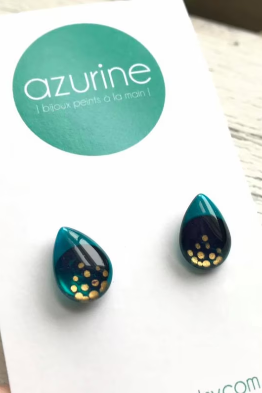 Teardrop Stud Earrings