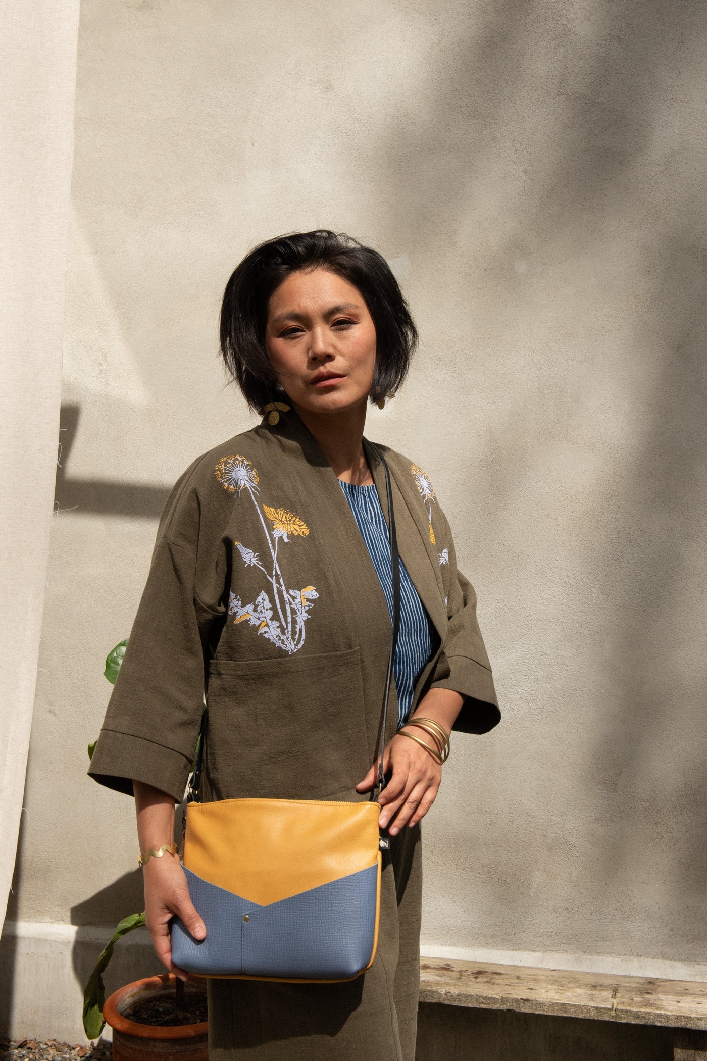 Woodstock Recycled Leather Shoulder Bag