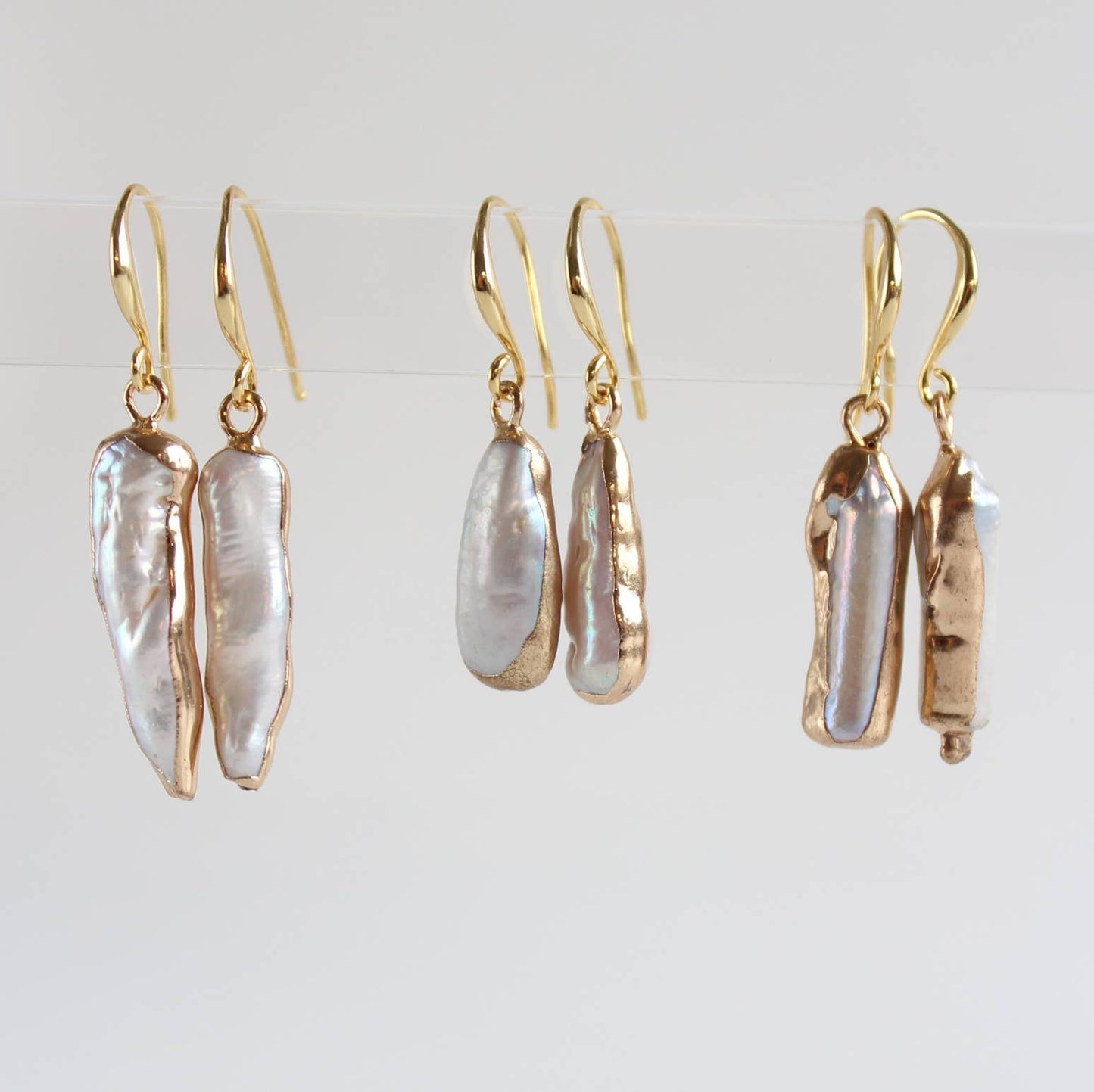 Artistic Baroque Pearl Earrings (1E18)