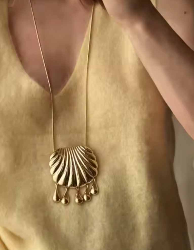 Shell Statement Fringe Pendant-Waterproof