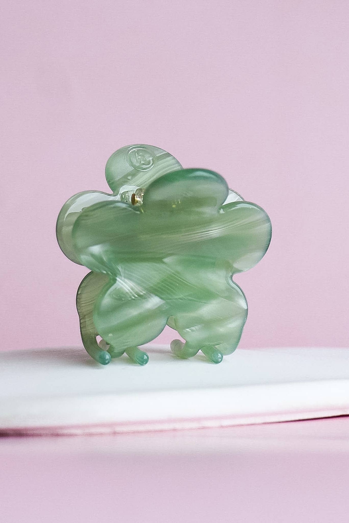 The Mila - Green flower hair clip