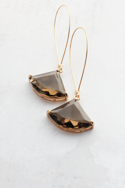Large Clear Glass Art Deco Earrings | 5 options