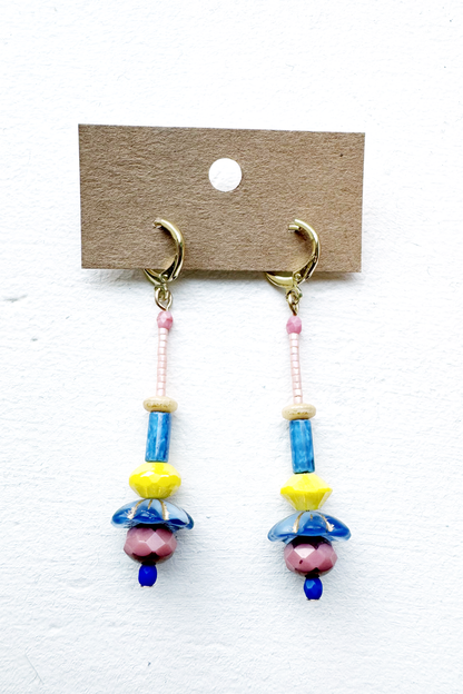 Beaded Czech Glass Earrings
