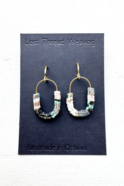 Beaded Tube Capsule Earrings