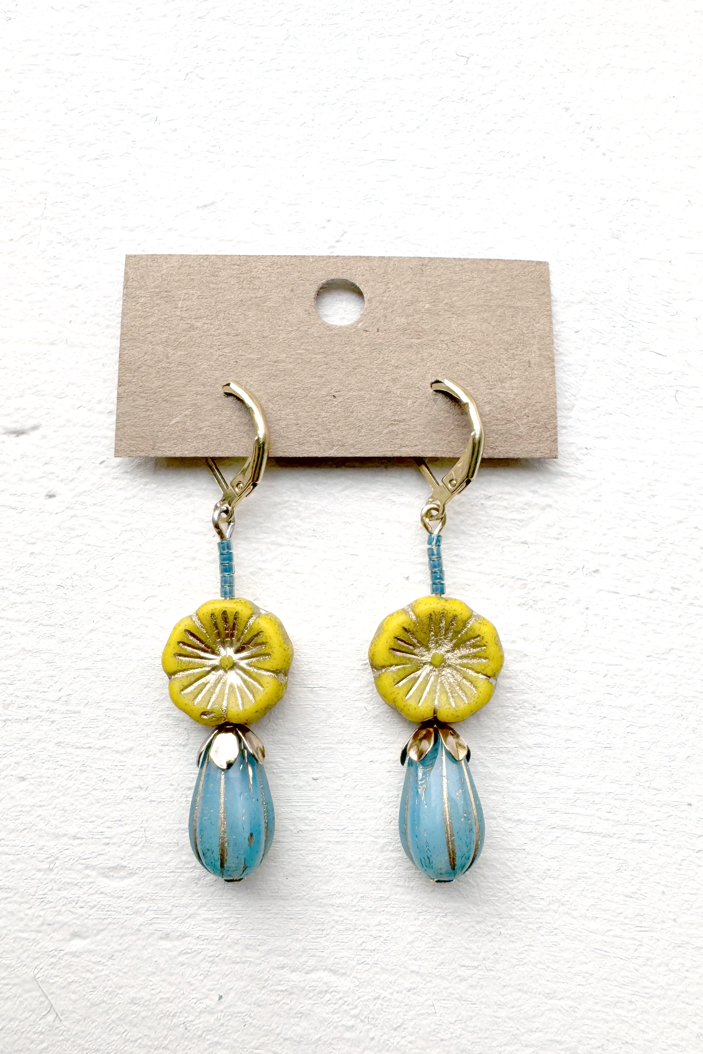 Beaded Czech Glass Earrings