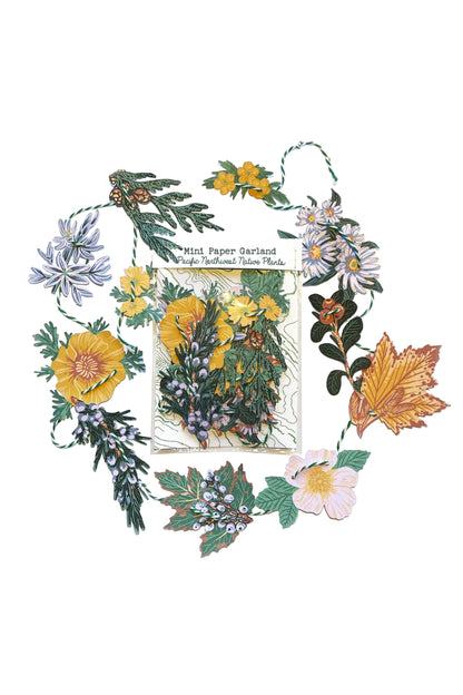 Pacific Northwest Native Plants Mini Paper Garland 