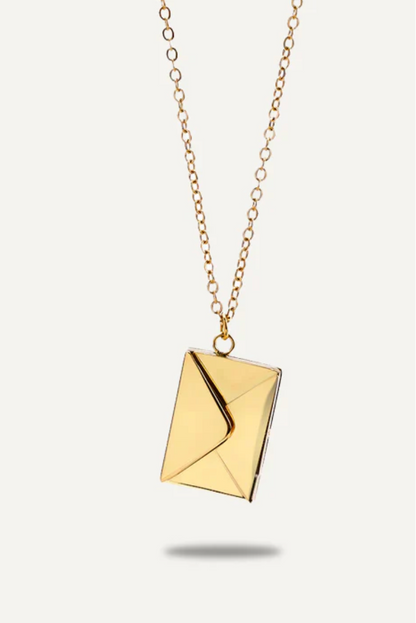 Love Letter 14K Gold Steel Necklace