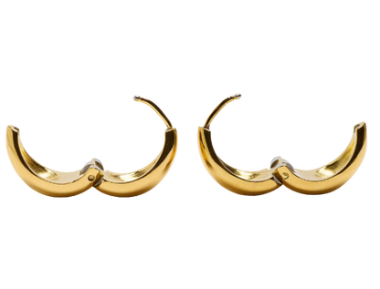 MayMay Teardrop Bold Mini Hinge Hoop Earring | 18K PVD Steel