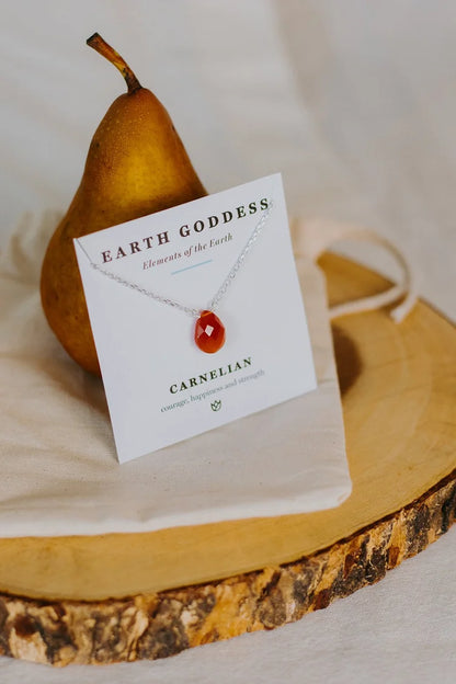 Rhea Necklace Sterling Silver (Single Stone)