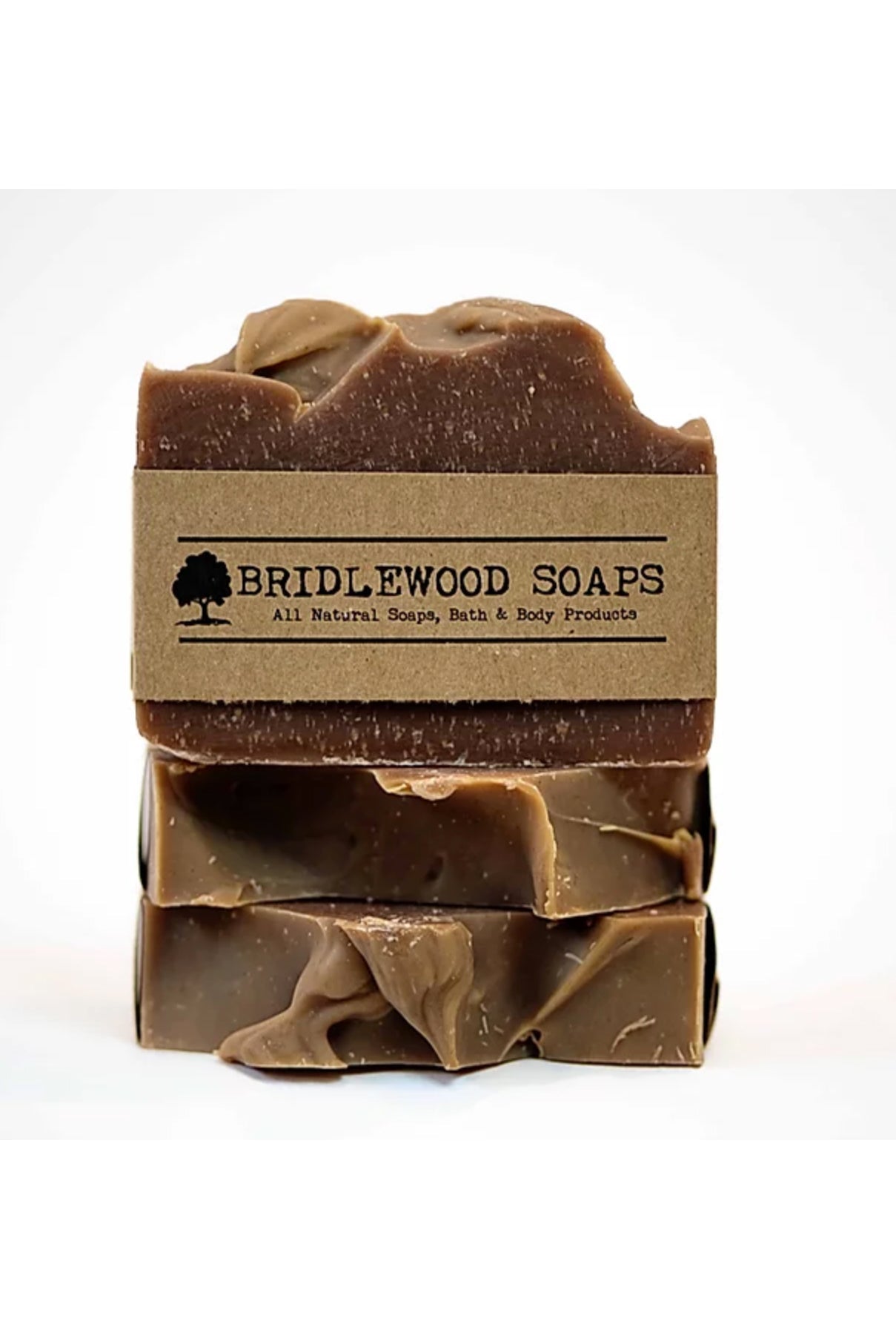 BRIDLEWOOD SOAPS Chocolate Peppermint Soap Bar (stacked)