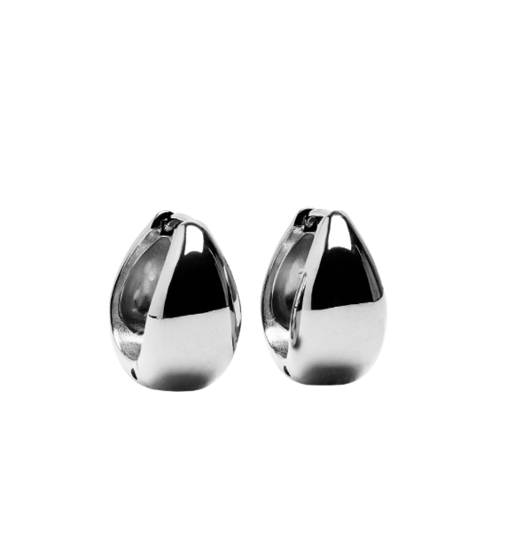 MayMay Teardrop Bold Mini Hinge Hoop Earring | 18K PVD Steel