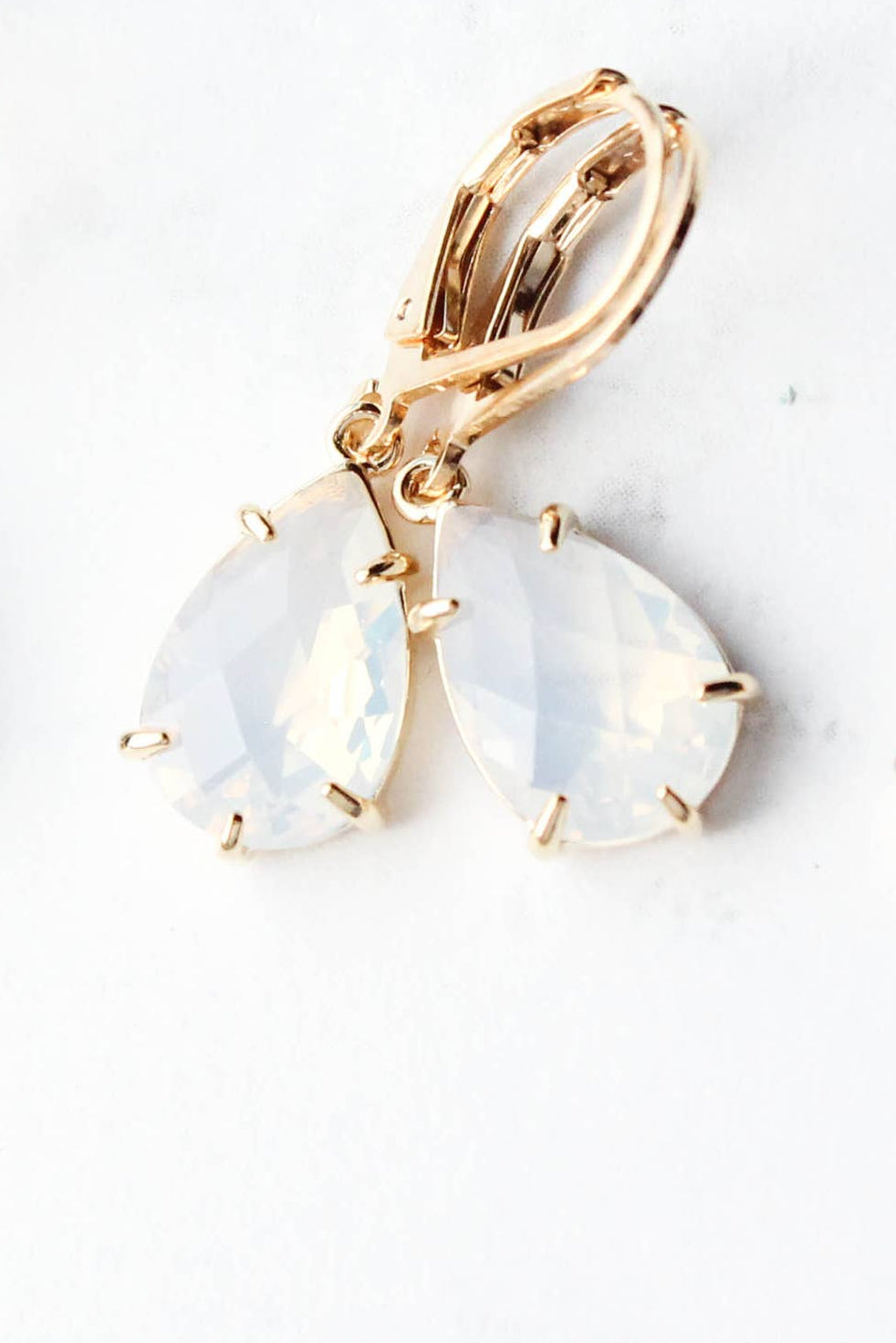 Small Opal Teardrop Earrings