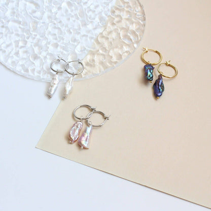 Freshwater Biwa Pearl Danglers (1E30a)
