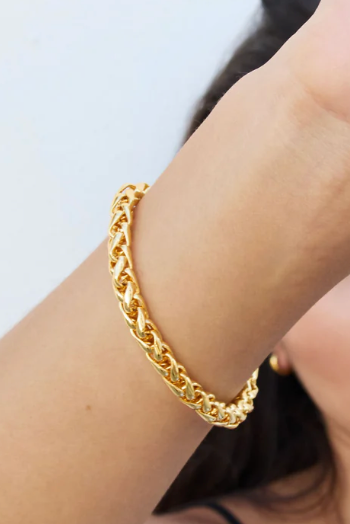Spiga Rope Bracelet | Stainless Steel 14K Gold